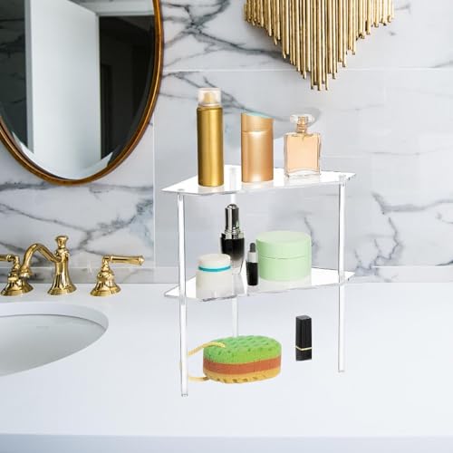 Étagère d'angle pour salle de bain et cosmétiques duo de rangement - 6