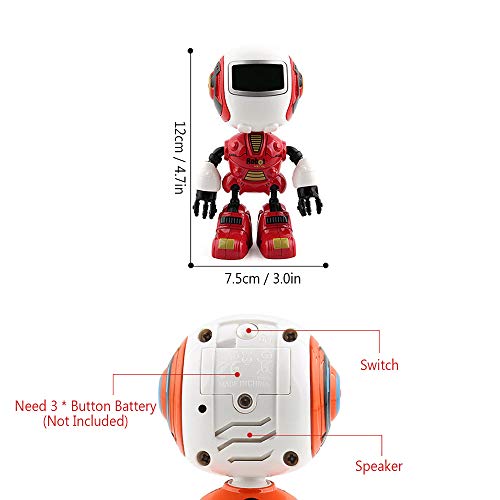 Tickas Robô de indução Efeito de iluminação do corpo Cabeça Indução de rotação de articulação Multif
