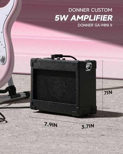 Image of DONNER DST-80 Electric Guitar 39 inch Beginner Electric Guitar Kit with Amp, Classic SSS Pickup Complete with Gig Bag, Tuner, Capo, Strap, Picks, and Free Online Lessons