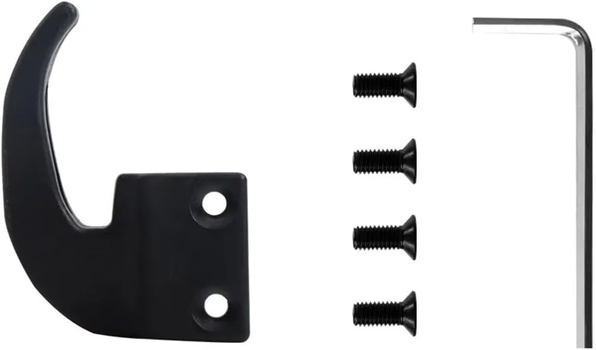 Electric Scooter Storage Hook Compatible with Segway Ninebot MAX G30 G30D Skateboard Hanging Bags Claw Curved Hanger Hook Screws Accessories(Color:Black)