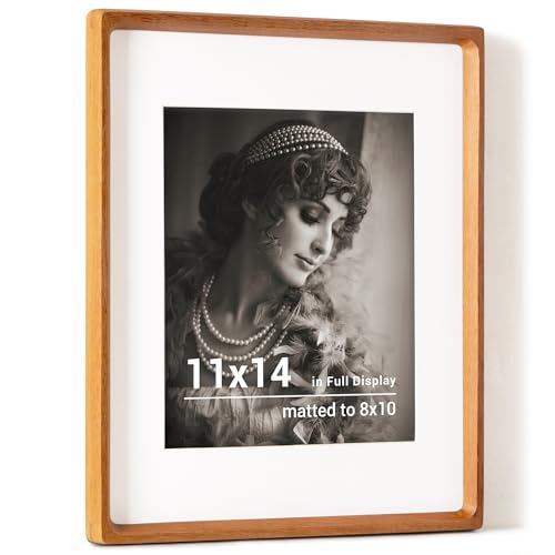 11x14インチの写真フレーム、HD強化ガラスを使用した米国産のチーク材フォトフレーム