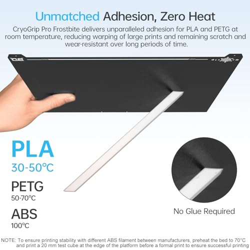 Image of BIQU CryoGrip Pro Frostbite for K2 Plus 370x370mm Cold Build Plate Room Temperature Print Double Sided Upgrade Plate Removable Surface Platform