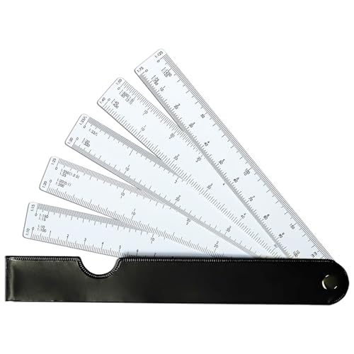 con múltiples escalas y transportador de ángulos de alta...