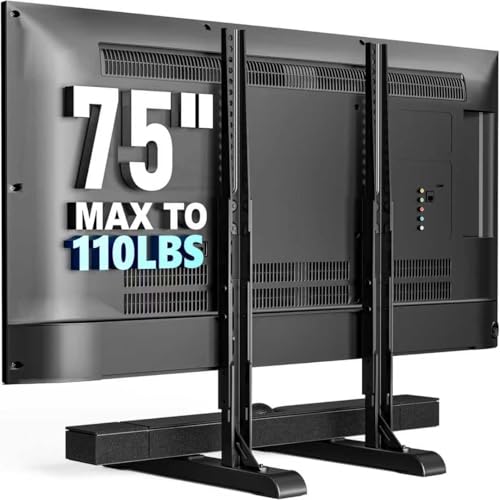 HOLMAXD Universal TV Stand for 19-75 Inch LCD LED TVs Height Adjustable TV Legs Replacement Hold up to 110 lbs Table Top TV Stand Base Max VESA 800X600mm