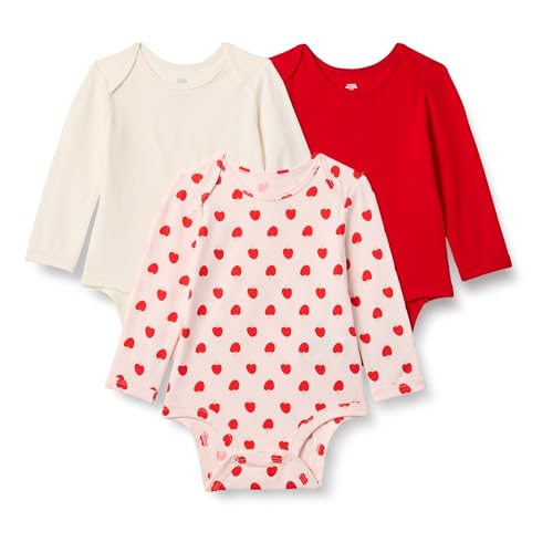 Image of Amazon Essentials x Sofia Grainge Unisex Babies' Long Sleeve Crew Neck Bodysuit, Pack of 3