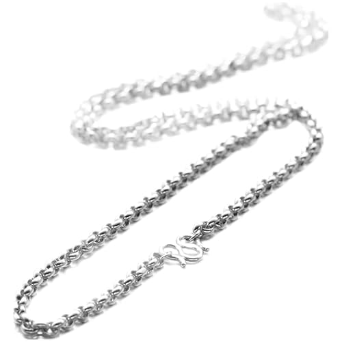 seidayee Platinum Circle Necklace Men's Pure Pt950 Thick Chain Does Not Fade (80CM)
