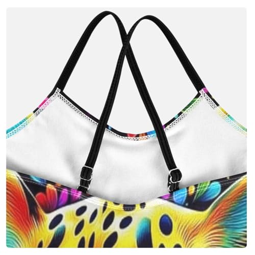 CaTaKu Girls One Piece Swimsuits Flower Neo Tiger Toddler Bathing Suit for Girls Kids Swimwear 3-10Y4