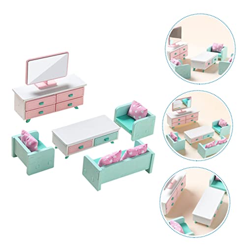 Toyvian 1 Conjunto De Brinquedos De Móveis Simulados Adereços Finos De Madeira Para Crianças
