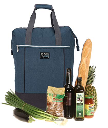 Punta Big Wheel Einkaufsroller Einkaufswagen Shopping Trolley Einkaufstrolley Trolly 10303 + Thermotasche (Two Tone BLAU 0600) – Bild 5
