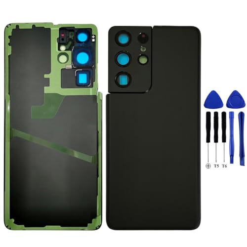 Panneau arrière en verre Noir fantôme pour Samsung S21 Ultra 5G SM-G998U