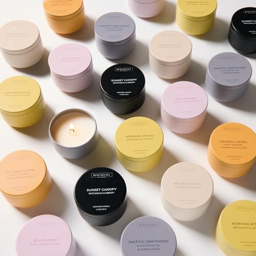 Benevolence LA Candle Gift Set – 6 Soy Scented Candles (1.4 oz) | Aromatherapy Candles with Orange, Eucalyptus, Rose & Jasmine | Gift Set Ideas for Women & Men | Ready for Gifting - Image 5