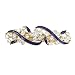 uxcell Gold Tone French Clip Faux Crystal Inlaid Purple Hairclip Barrette