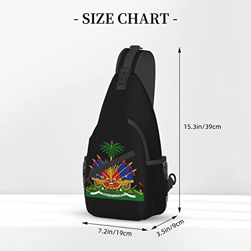 Mochila de hombro unisex emblema Haití para uso diario miniatura 4