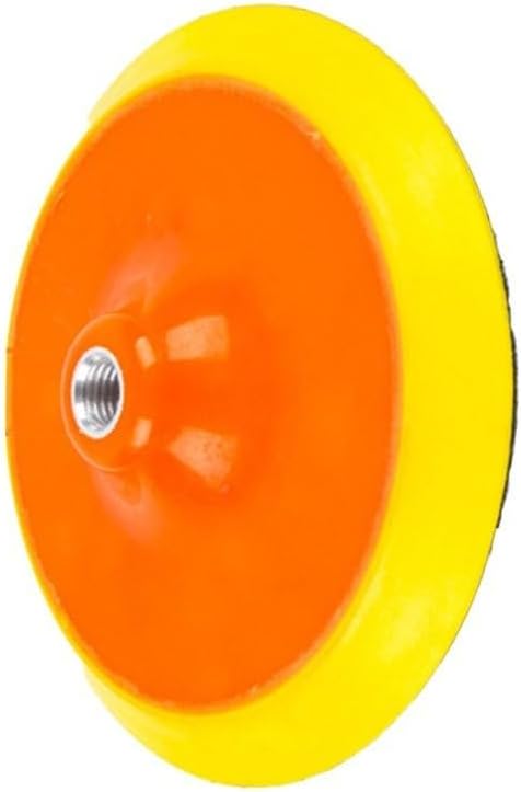 7 Inch Sanding Backing Pad Grinder, & Polishing Disc with Tapped Hole, Orange Yellow Backing Car Waxing Polishing Projects, 1 Pack