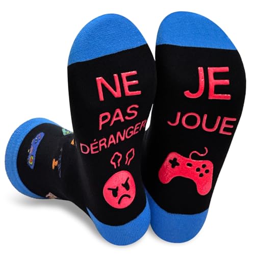 Lusibaka Chaussettes Humour Homme Rigolotes 39-46 Cadeau pour Homme