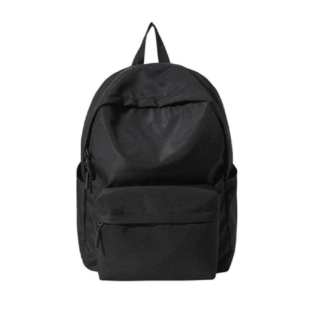 Women's Black Nylon School Bag Leisure College Backpack Fashion Men Travel Bookbag Laptop Backpack Student Bag