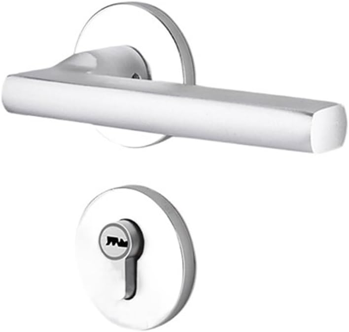 Bedroom Silent Room Door Lock Black Handle Household Door Lock Magnetic Wooden Door Handle Split Lock Indoor Door Lock(Sand Black CH06 70 Alumina)