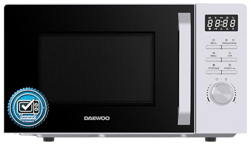 Daewoo MD-FC206GS 2-in-1 Mikrowelle mit Grill, 20 L, 700 W Leistung, 800 W Grill, 8 Automatikprogramme, 5 Leistungsstufen, Timer, Schwarz
