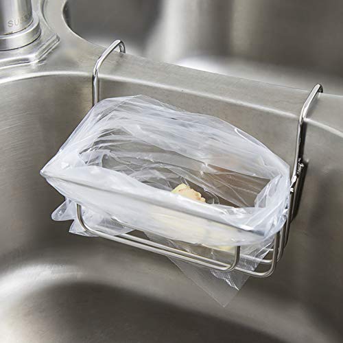 Kitchen Sponge Holder for Sink, Sink Organizer Caddy Brush Soap Drainer Rack, Premium Stainless Steel