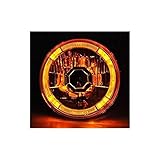 OCTANE LIGHTING 5-3/4 Amber Halo Halogen H4 Bulb Headlight Angel Eye Led Fits: Harley Motorcycle