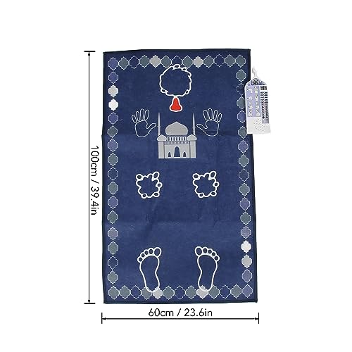 Muslimischer Gebetsteppich für, 59,9 X 99,9 Cm, Intelligenter Elektronischer Gebetsteppich mit Anbetungs-Schrittanleitung, Interaktives Lernen, Einfach zu Tragen, Sicher