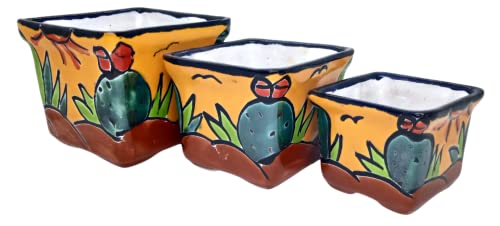 Mini pots de fleurs mexicains en céramique Talavera ECONIA - Cadeau artisanal idéal - 5