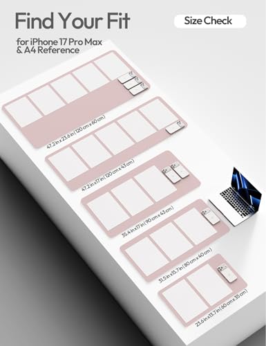 Image of YSAGi Leather Desk Pad Protector, Office Desk Mat, Large Mouse Pad, Non-Slip PU Leather Desk Blotter, Laptop Desk Pad, Waterproof Desk Writing Pad for Office and Home (Grayish Lavender, 23.6 inch x 13.8 inch)