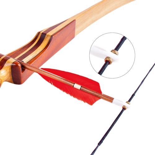 PATIKIL Bow String Replacement, 14 Strands Recurve Bowstring with Nock Point for AMO 56" Traditional Recurve Bow, Red-Black by PATIKIL - Used condition - Image 5