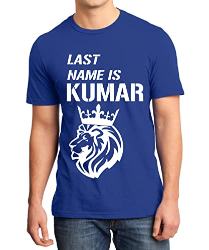 Image of Caseria Men's Cotton Printed T-Shirt -Last Name is Kumar | 100% Cotton | Half Sleeves | Regular Fit | Printed | Round Neck | Graphic T Shirt