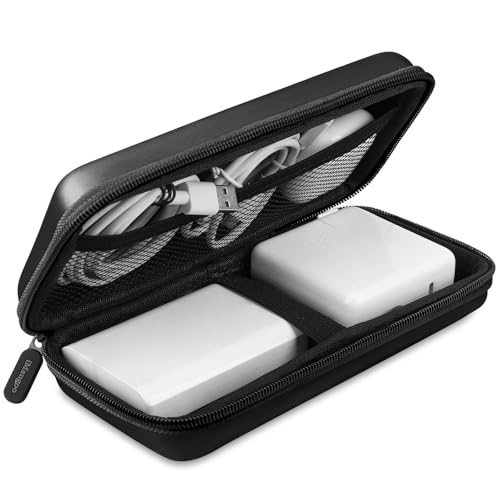 Image of iMangoo Travel Essential Electronics Organizer Charger Case Carrying Pouch | 8.5x4.5x2 inch Power Bank Tech Accessories Protective Storage Shockproof Portable Purse Men Women School Office Trips Must Have