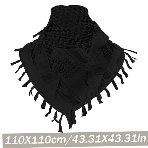 Pastoralist Écharpe en Palestine, Shemagh 43x43in Coton Palestine Kffiyeh, écharpe tactique Shemagh avec écharpe arabe à gland pour hommes, accessoires de vêtements (noir) – vue 7