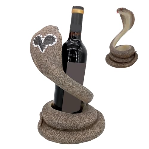 Portabotellas de vino animal, soporte de vino de serpiente | Figura de casilleros de vino - Portabotellas de vino serpiente, mostrador de mesa grande, botella de vino, Escultura decorativa para la