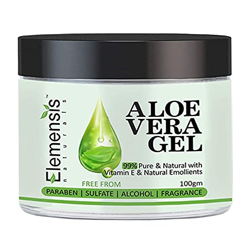 Elemensis Naturals 99% Pure Aloe Vera Multipurpose Beauty Gel For Face Glow, Skin Moisturizer For Women & Men, (100Gm)