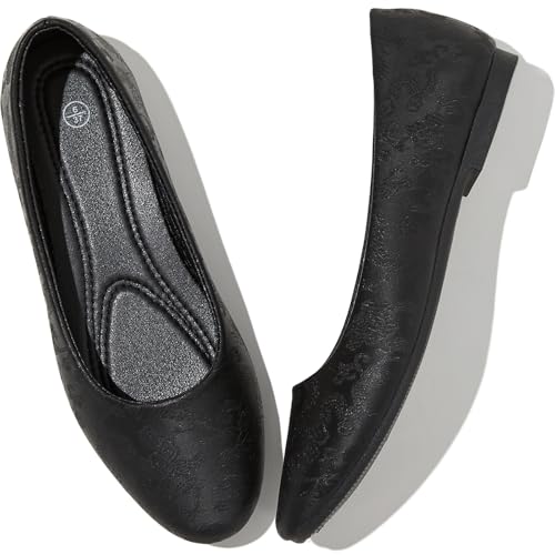 Image of Women's Ballet Flats Shoes Comfortable PU Leather Dress Slip on Shoes Teacher Business Casual