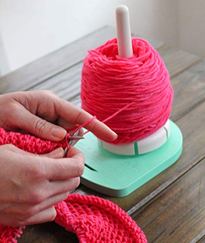 Image of Yarn Dispenser by Yarn Valet - Non-Slip Base with Built-in Holder for Markers, Pattern and 4 inch Gauge Ruler
