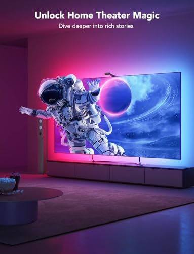 Govee Envisual TV LED Backlight T2 with Dual Cameras, 11.8ft RGBIC Wi-Fi LED Strip Lights for 55-65 inch TVs, Double Strip Light Beads, for Home Decorations, Smart App Control, Music Sync - image 7