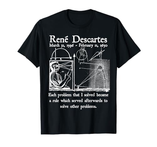 Nerdy Vintage Descartes Algebra Mathematician Math Teacher T-Shirt