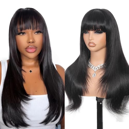 18 Inch Silky straight Layered Cut Face-Farming Human hair Wig