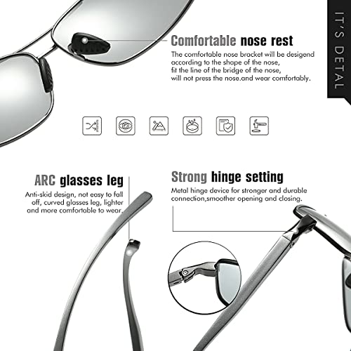 Men Women Polarized Anti-glare Sunglasses Photochromic2