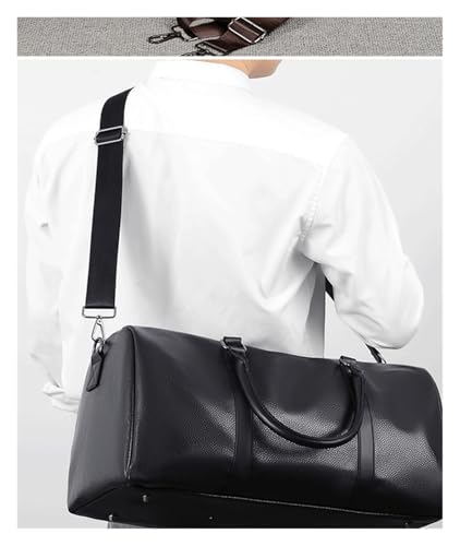 Travel Bag Retro Short Trip Bag Large Capacity Sports Motorcycle Training Waterproof Leisure Fitness Bag(Brown)3