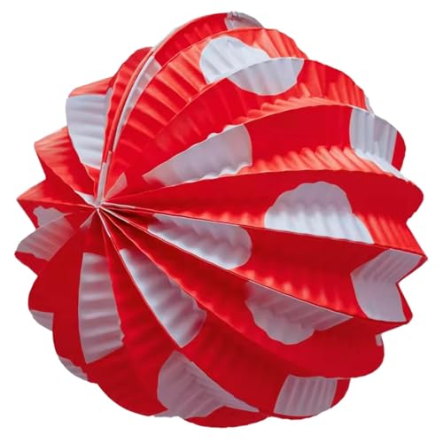 Faróis de Feira Vermelhos com Lunares Brancos | 22 CM de Diâmetro | Pacote de 12 faróis de papel para a Feira | Faróis Autênticos Prontos para Usar | Nexum Market