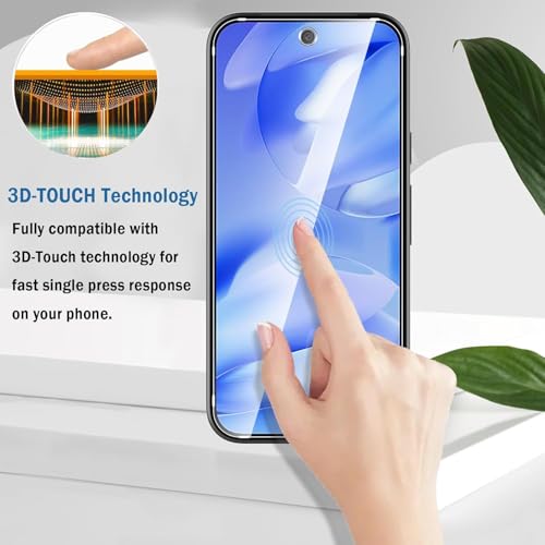 Image of Uyiton by SHILD - (Pack of 2) Tempered Glass Screen Protector for Google Pixel 9a | 9H Hardness | HD Clarity | Fingerprint Sensor Support | Scratch Resistant | Easy Installation