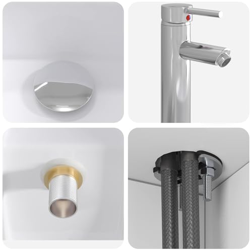 Muebles de baño modernos de madera blanca con lavabo integrado para el hogar 8