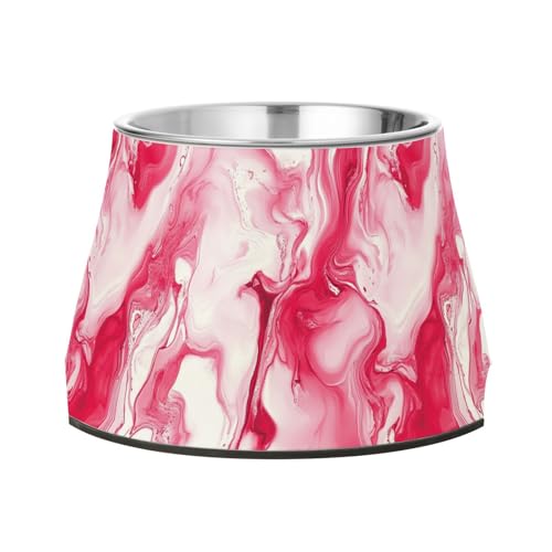 Ciotola per cibo per cani in marmo Ciotola antiscivolo in acciaio inossidabile per cani di taglia media affatica