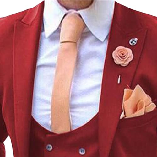 Mens Formal Dinner Casual Wedding Tuxedo Slim Herringbone Peak Lapel Suit Business Party Blazer Set3