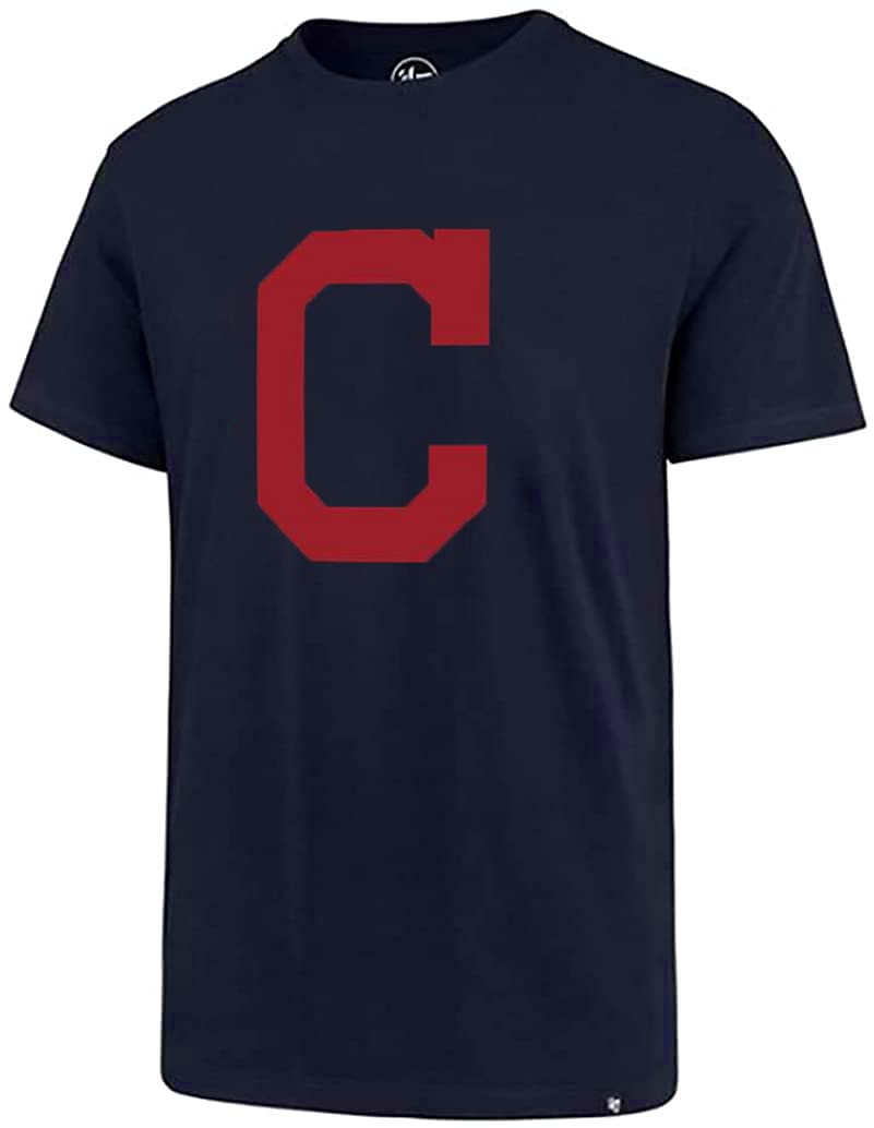 47MLB Men's Distressed Imprint Match Team Color Primary Logo Word Mark T-Shirt