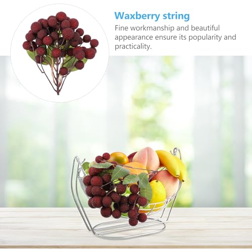 Topperfun I0390E8VFAGBQYU3L010AM0Q Simulated Bayberry String Faux Fruit Decor Fake Lifelike Fruit And Vegetables Fruit Photography Props Home Accents Decor Artificial Waxberry Decor Glass Bead Household Pretend thumb #2