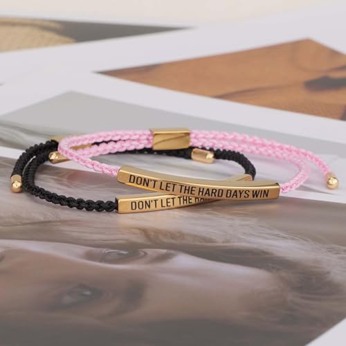 God is in Control Tube Bracelet,Dont Let The Hard Days Win Handmade Braided Adjustable Inspirational Bracelets, Stainless Steel Let Him Comfort Tube Bracelet for Women4