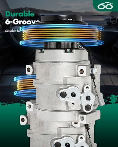 Image of SCITOO AC Compressor fit for Toyota Corolla Matrix 1.8L 2003-2008 | Fast Cooling, Ultra Low Noise (≤72 dB) Air Conditioner Compressor for Summer, With Clutch, 8832002120 78391 6511714