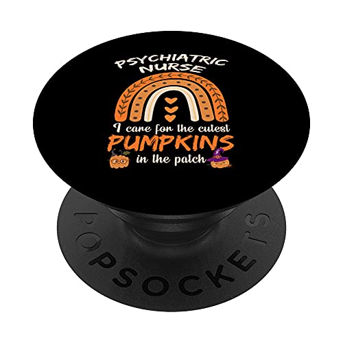 Infirmière psychiatrique arc-en-ciel I care for Cutest Pumpki PopSockets PopGrip Interchangeable